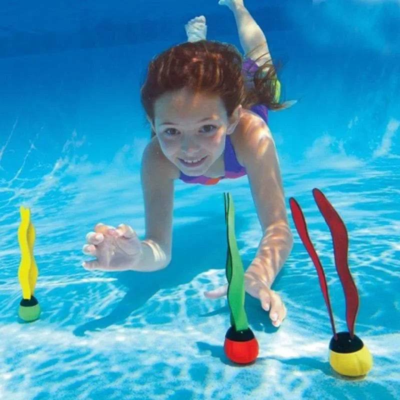 Kids Sports Pool Toys Ocean Plant Shape Diving Toys Diving Swimming Training Pool