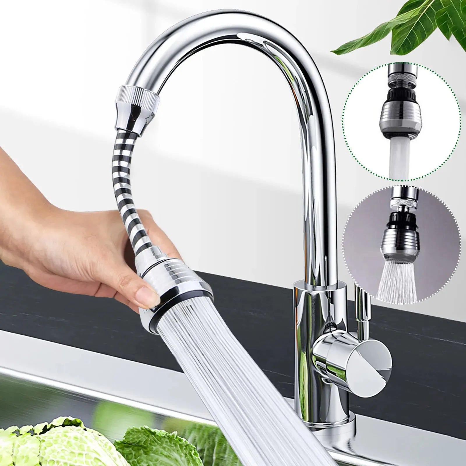 Adjustment Faucet Extension Tube Water Saving Nozzle Filter Kitchen Water Tap Water Saving for Sink Faucet Bathroom