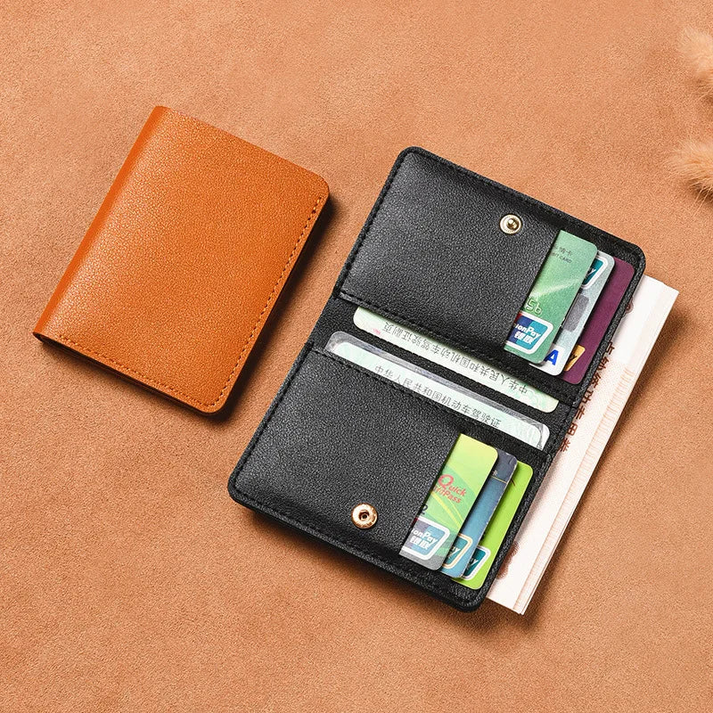 Classic Designer PU Leather Small Wallet for Men Short Simple Women's Purse Fashion Ultra Thin Credit Card Bag Coin Purse