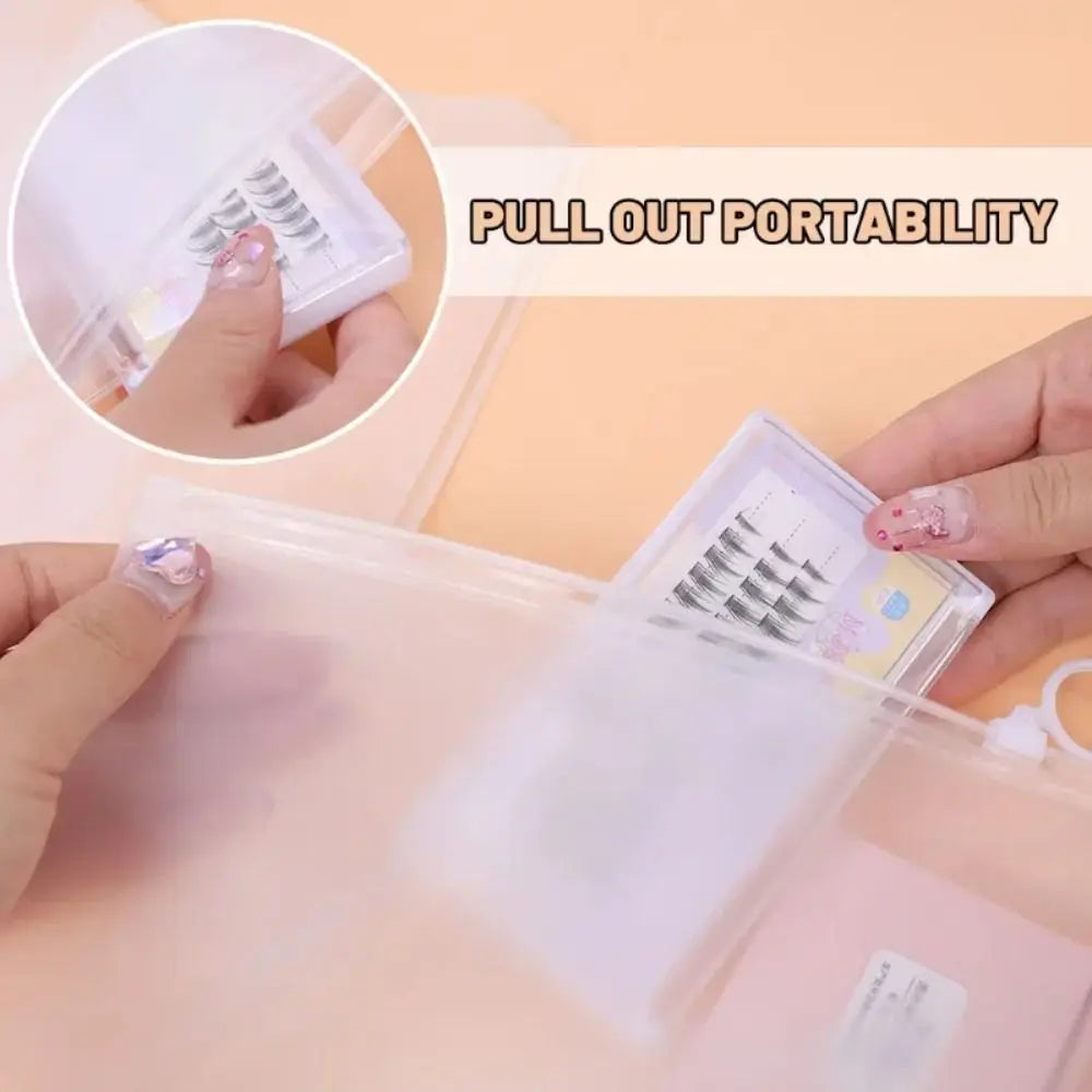 Transparent Zipper Bag New 20 Silk with Pull Tab Travel Sock Packaging Extra Thick Sundries Sorting Bag Travel