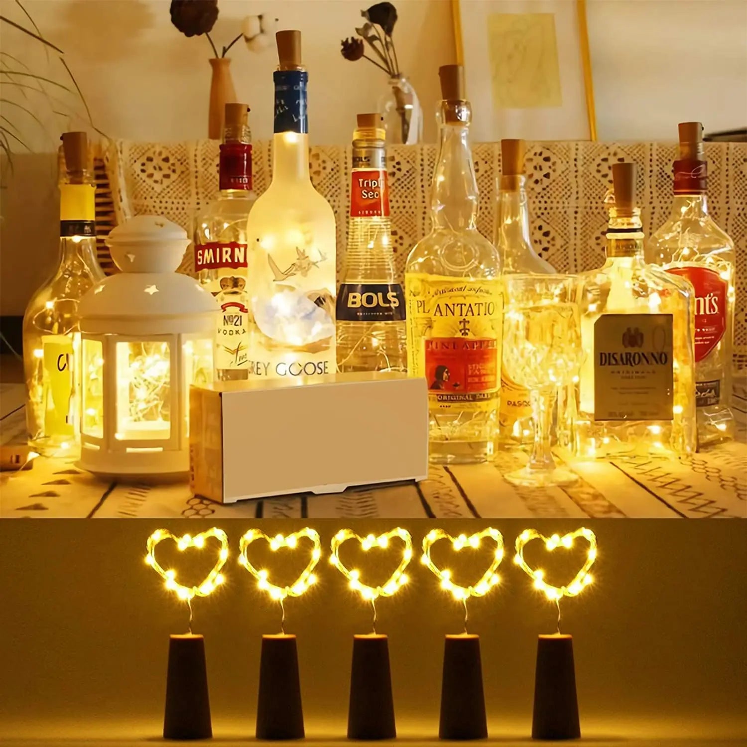 Bar LED Wine Bottle Cork 3M String Lights Christmas Decoration Led Lamp Fairy Lights Holiday Copper Wire Lights String