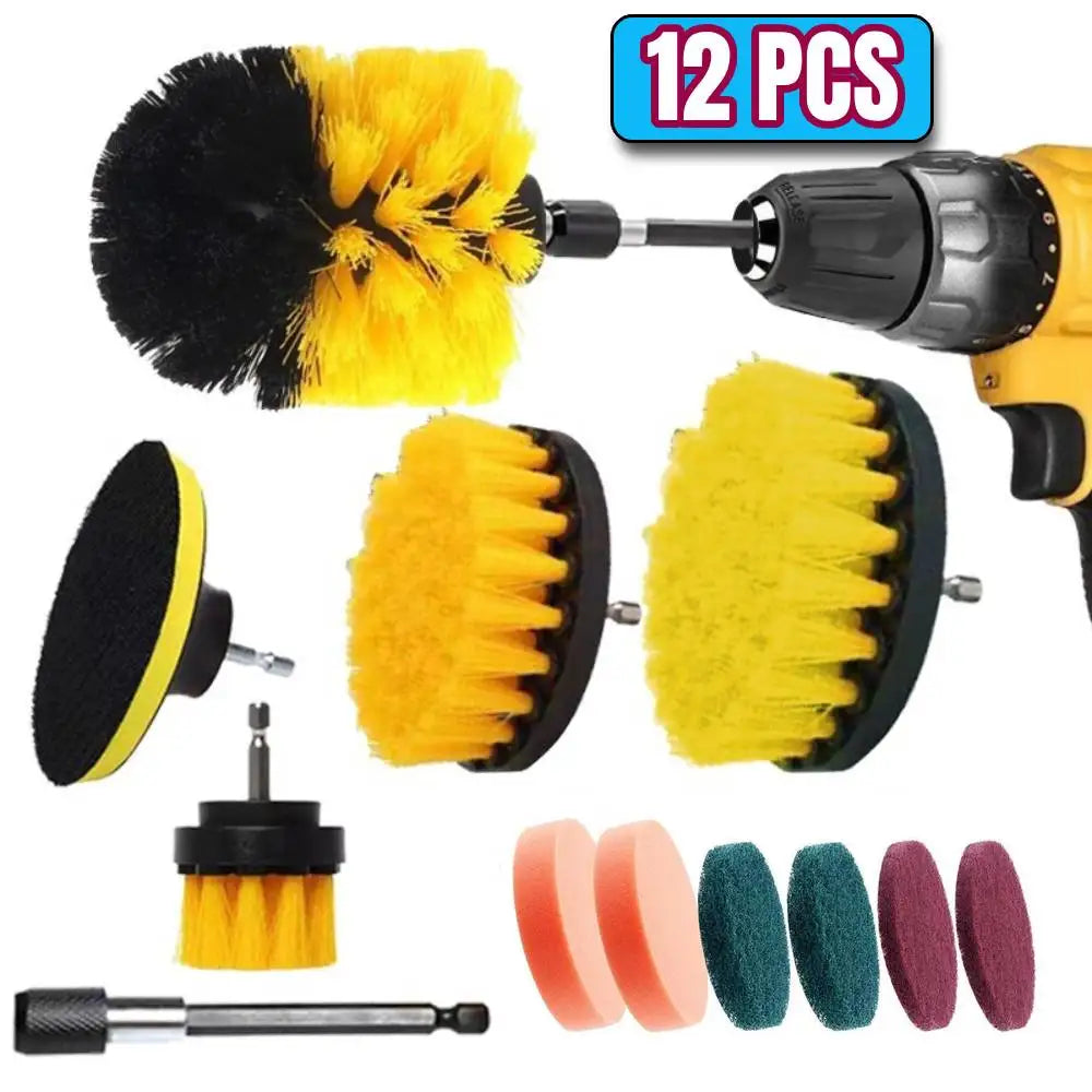 Electric Drill Brush Kit scrubber Cleaning Brush For Carpet Glass Car Kitchen Bathroom toilet Cleaning Tools household