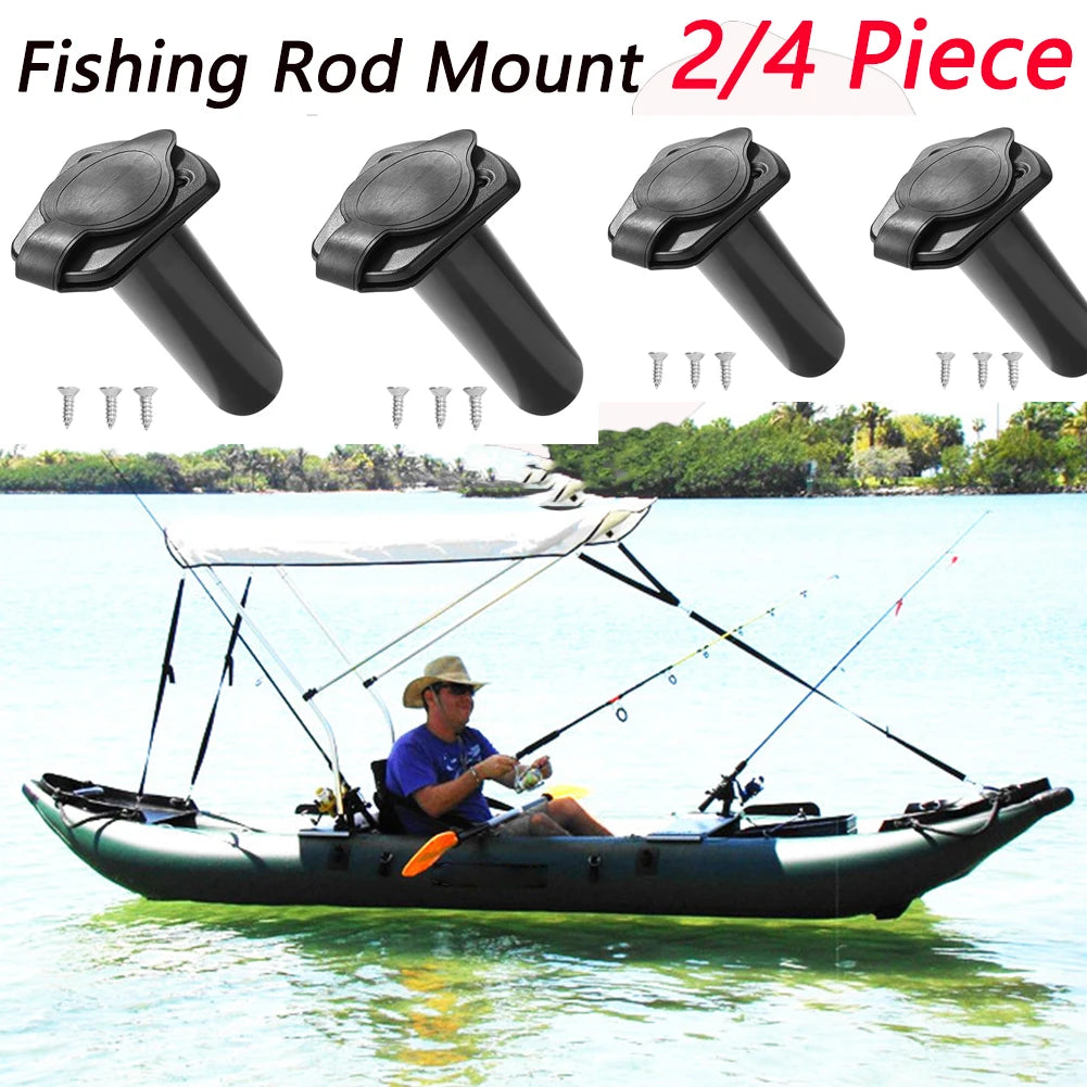 Plastic Flush Mount Fishing Rod Holder Practical Gasket Kayak Canoe Tackle Water Sports Rowing kayak For Boat Accessories