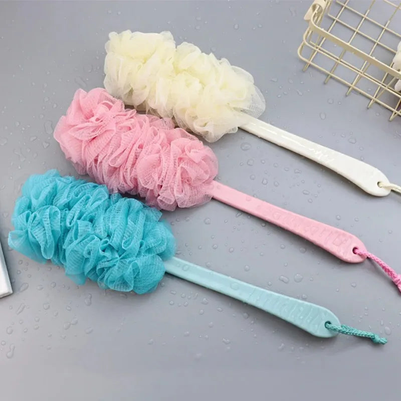 Kids Long Handle Back Brush Body Scrubbers Shower Hanging Body Brush Sponges Soft Mesh Bath Shower Brushes Bath Accessories