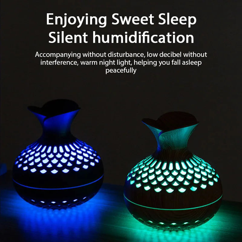 Wood Grain Air Humidifier Essential Oil Aroma Diffuser USB Home Car Office Ultrasonic humidificador Portable Mini Purifier