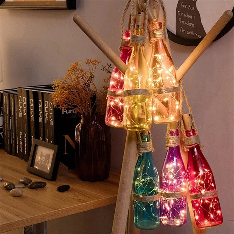 Bottle Light Battery Power LED Wine Bottle Cork Light String Fairy Christmas Garland for Bar Wedding Xmas Party Decoration