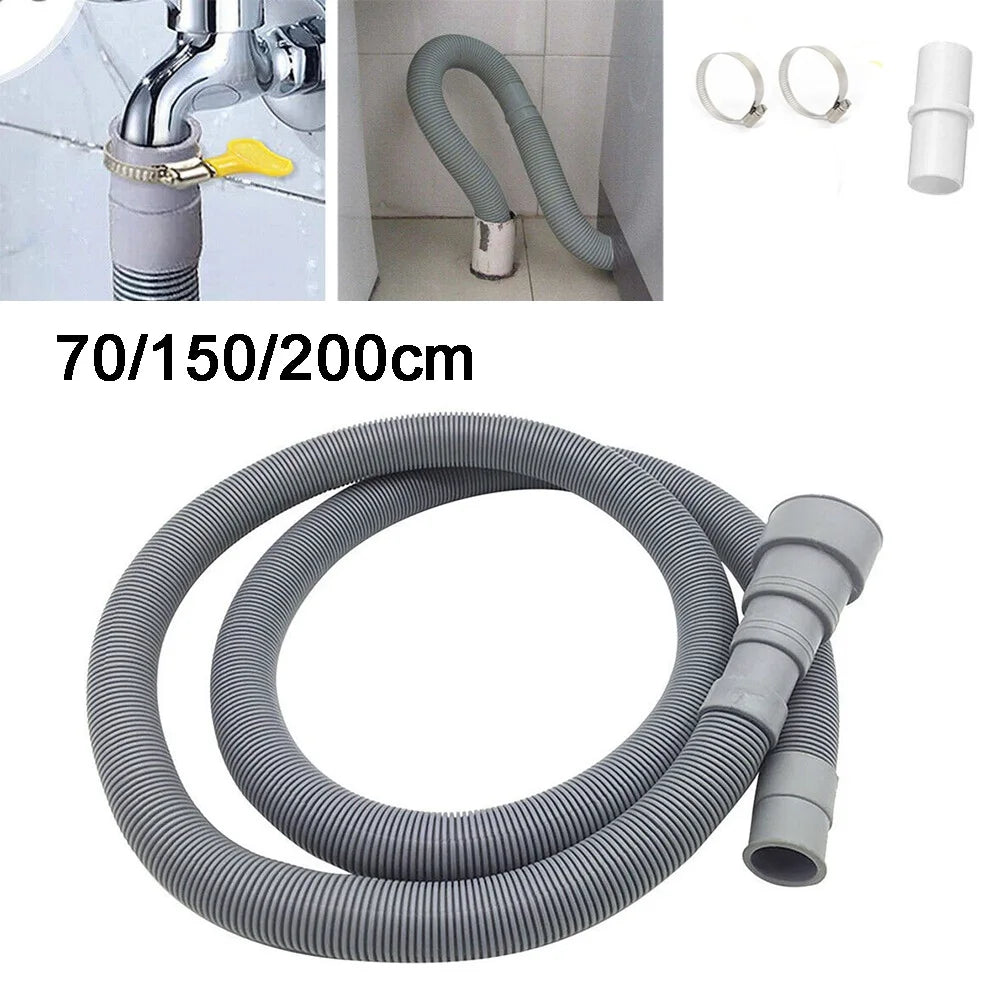 Washing Machine Dishwasher Drain Waste Hose Extension Pipe Kit With Hose Clamps Set For Washer Dryers