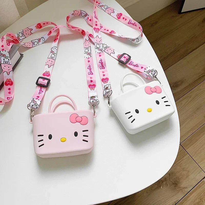 Cartoon backpack silicone soft crossbody bag fashionable cute coin purse princess children handbag