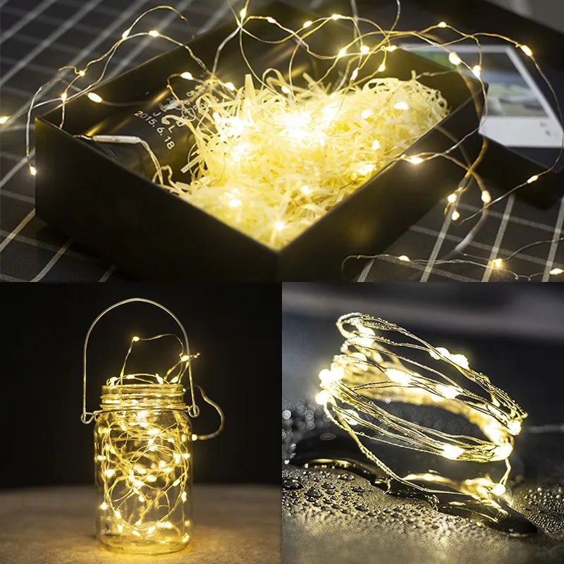 Battery Operated Fairy Lights Smart Flashing Decoration LED Fairy String Light Party Holiday Christmas Decoration