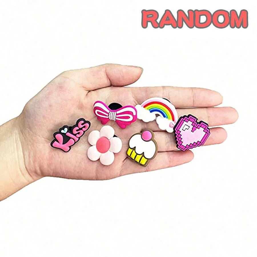 Random Shoe Charms for Croc Sandals, PVC Decorations Accessories for Christmas, Birthday, Party, Gift Shoes Pins