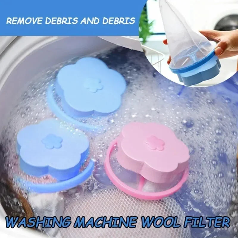 Pet Hair Remover Washing Machine Floating Lint Filter Bag Clothes Hair Cleaning Cat Hair Catcher Reusable Laundry Tools