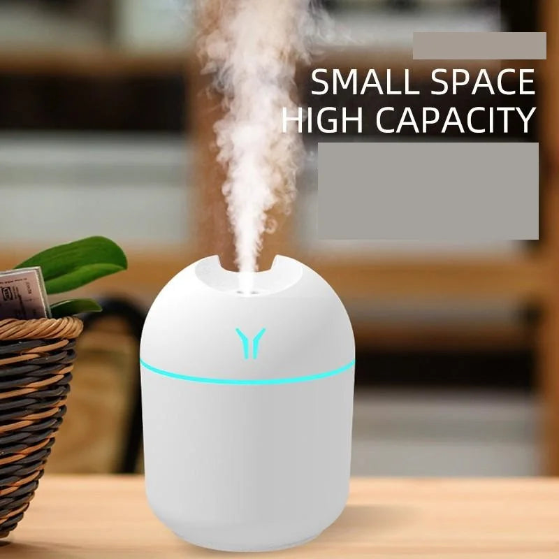 Mini Air Humidifier Aroma Essential Oil Diffuser For Home Car Ultrasonic Mute Mist Maker Diffuser with LED Color Lamp