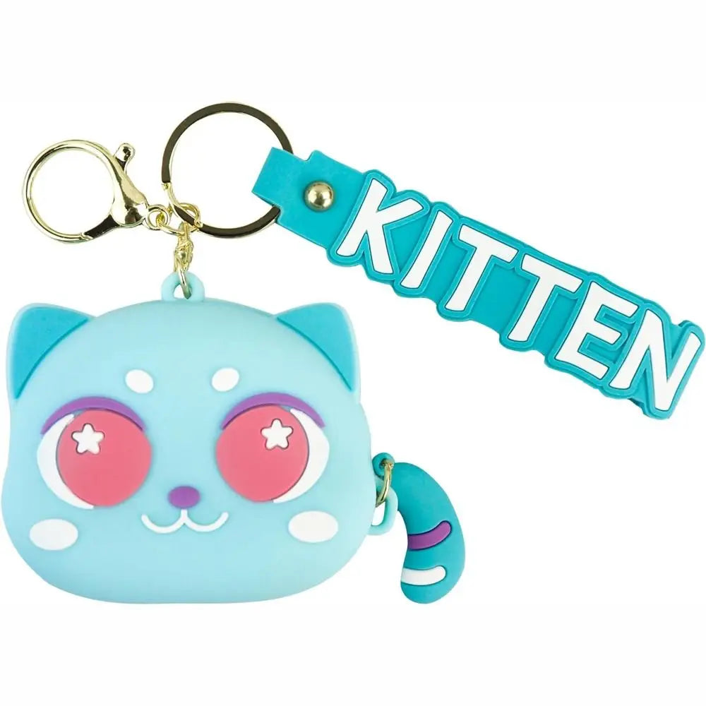 Silicone Coin Purse Kawaii Cat Strap Pendant Keychain Wallet Mini Wallet Kids Girls Women