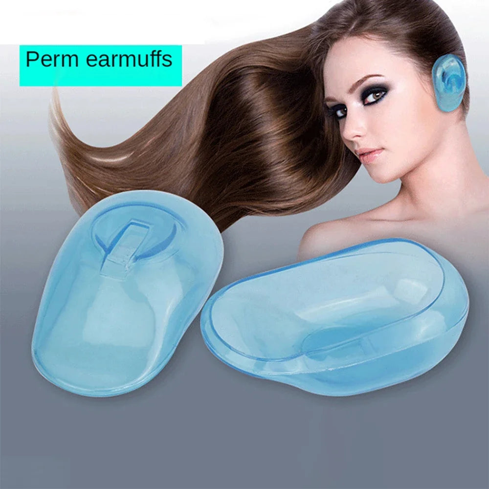 Ear Protector Reusable Hairdressing Ear Cover Waterproof Hair Dyeing Earmuffs Silicone Bath Coloring Ear Protect Cap