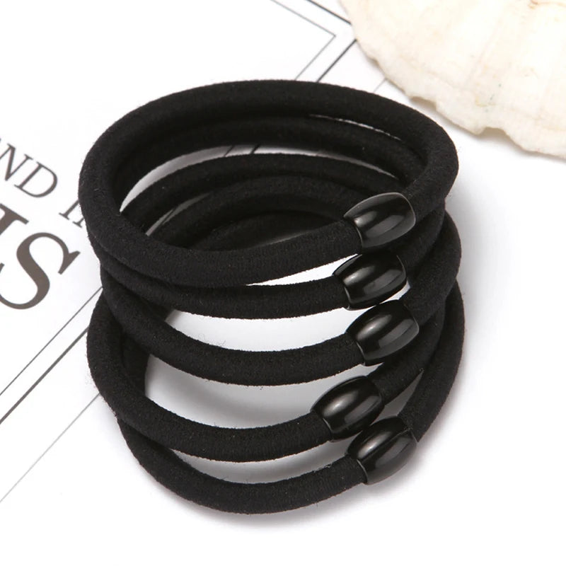 Black Elastic Hair Bands for Women Girls Rubber Ties Ponytail Holder Scrunchies Kids Hair Accessories резинки для волос