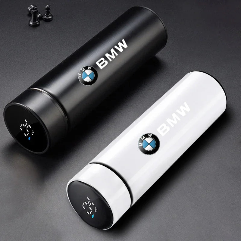 Car Smart Thermos Bottle Temperature Stainless Travel Mug Emblem For BMW M E90 E91 E92 E93 E60 E61 F10 F07 Car Accessories