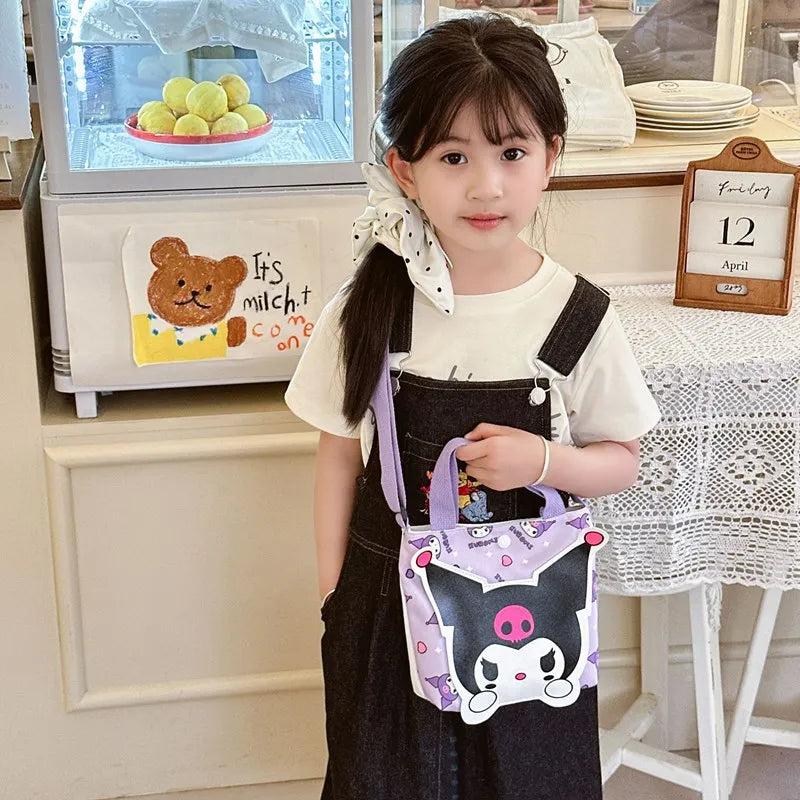 Cartoon handbags for girls cute handbags versatile children crossbody shoulder bag