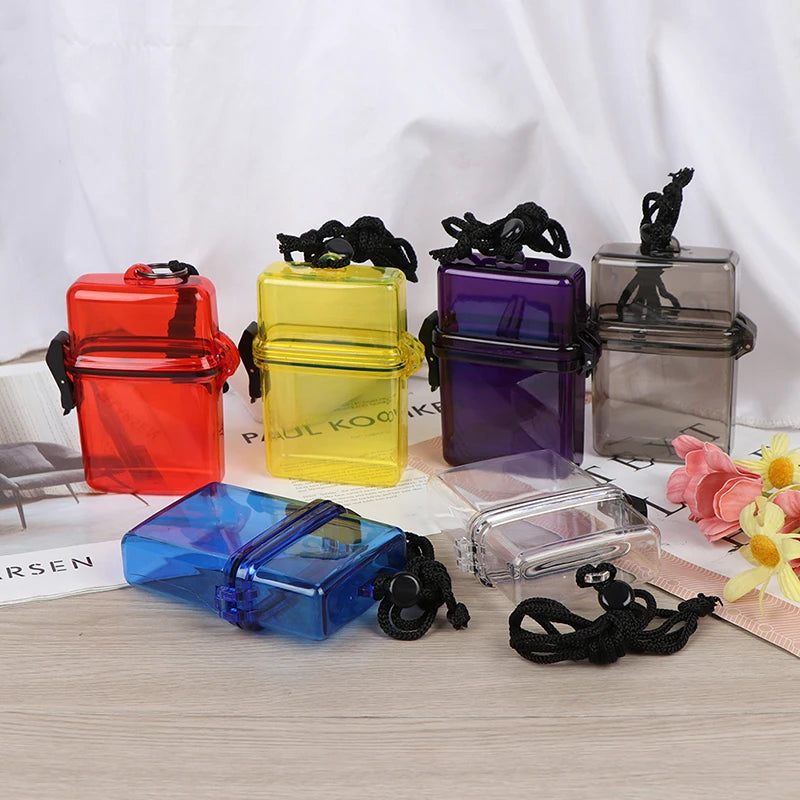 Scuba Diving Kayaking Waterproof Dry Box Gear Accessories Container Case & Rope Clip for Money ID Cards  Keys 1pcs