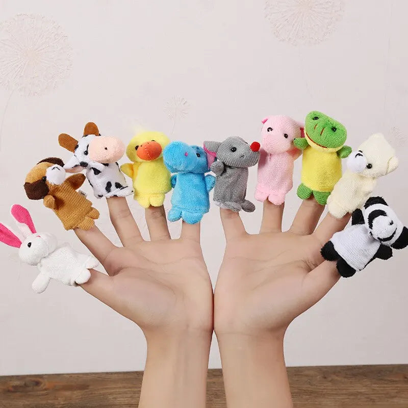 Cartoon Hand Doll Finger Puppet Baby Children Story Early Education Soothing Doll Plush Toy