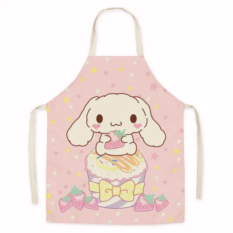 bunny print customizable apron goods for home kitchen aprons for women Woman kitchen apron Apron for hairdresser Apron