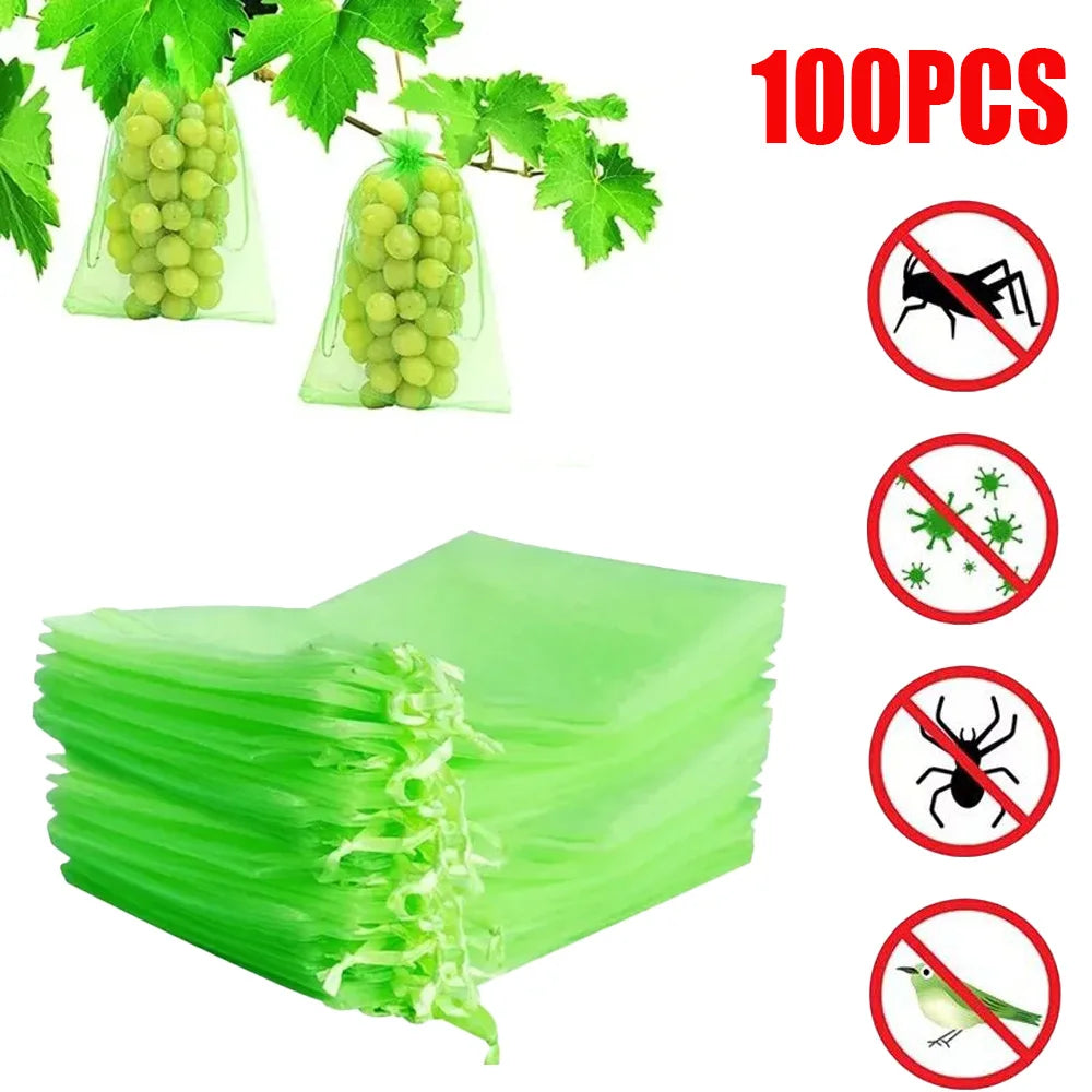 Fruit  Protection Bags Agricultural Orchard Pest Control Anti-Bird Netting with Drawstring for Grapes Cover Garden Tools