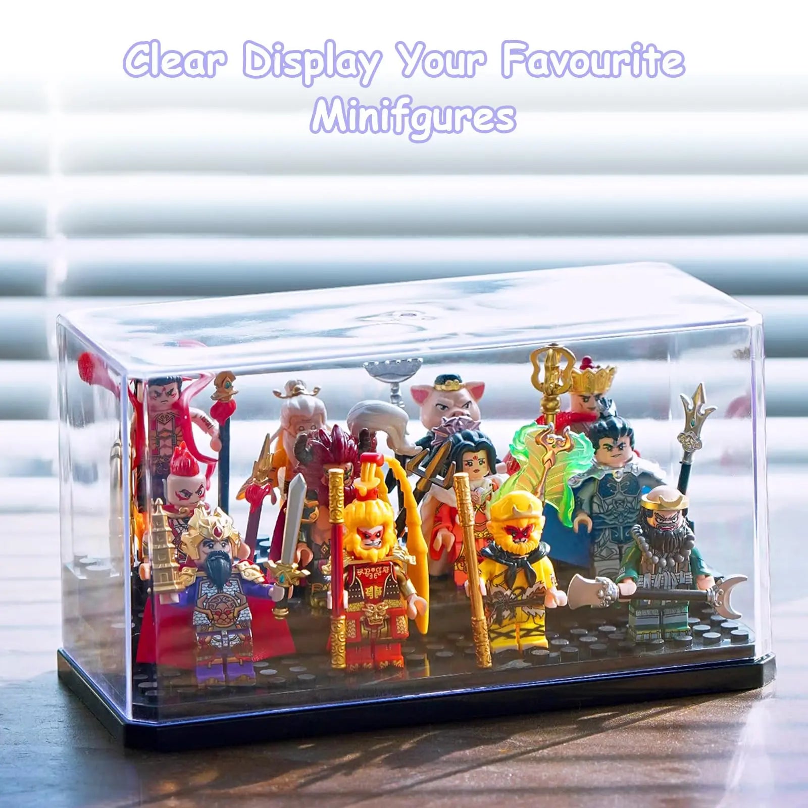 Acrylic Minifigure Display Cases for Minifigure Action Figures Blocks Removable Display Box Cube Showcase for Models Dustproof