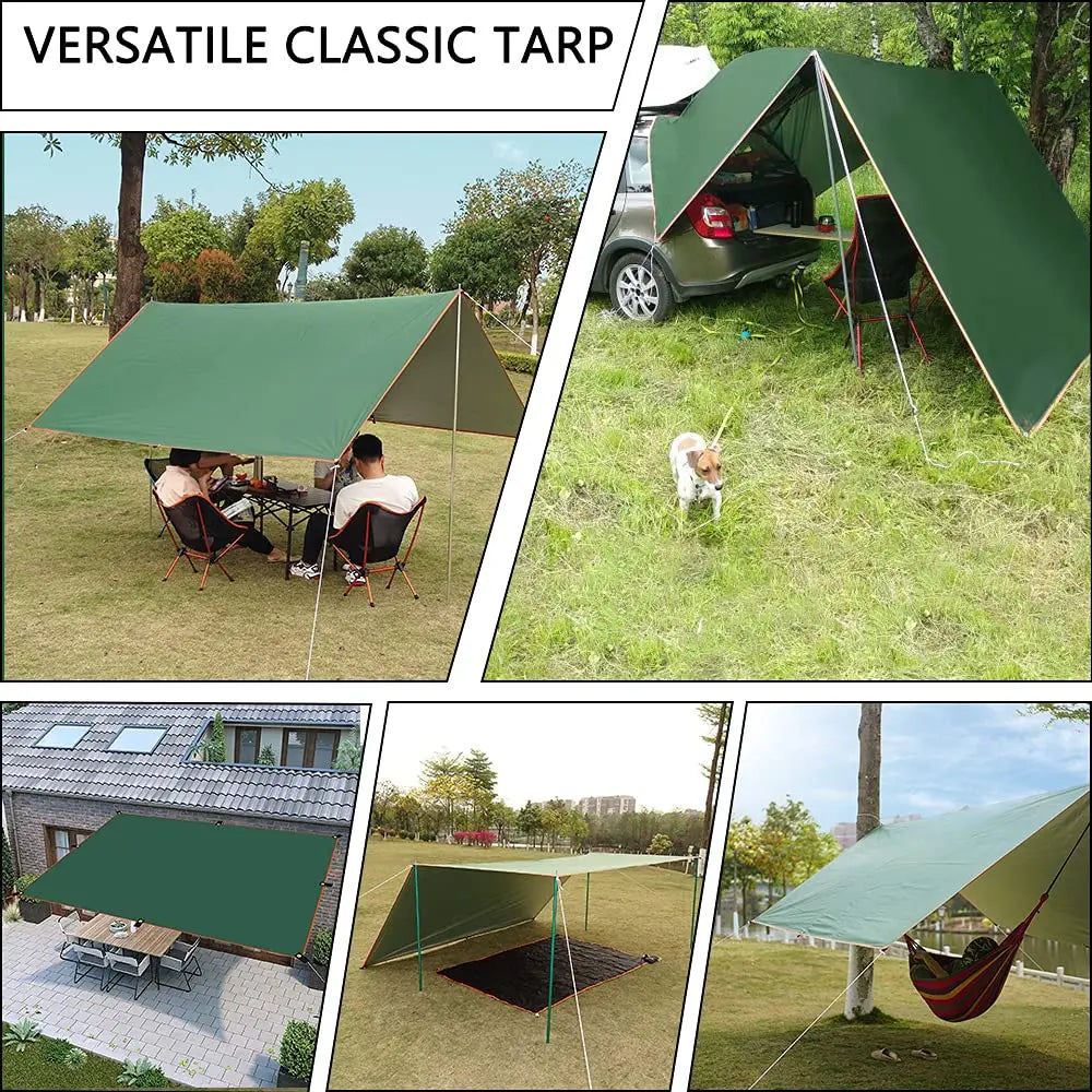 Waterproof Tarp Tent Shade Ultralight Garden Canopy Sunshade Outdoor Camping Awning Tourist Beach Sun Shelter 4x4