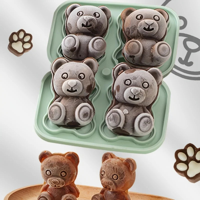 Adorable teddy bear ice cube making mold adorable bear ice cube tray for making frozen cocktails whiskey coffee