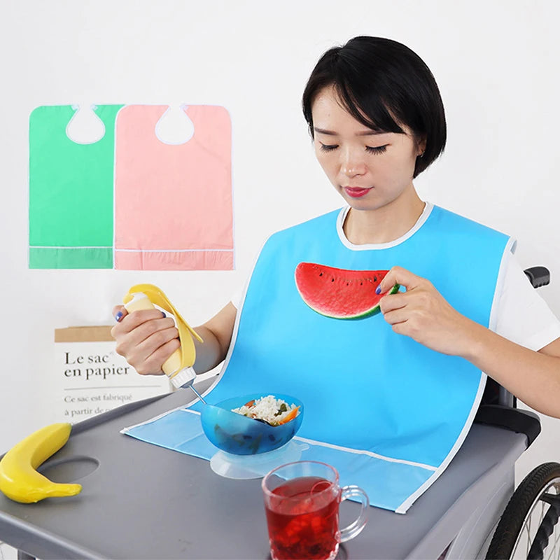 Anti oil Silicone Bib Mealtime Waterproof Eating Clothing Apron Reusable Elderly Protectors Aid Scarf Unisex Bib