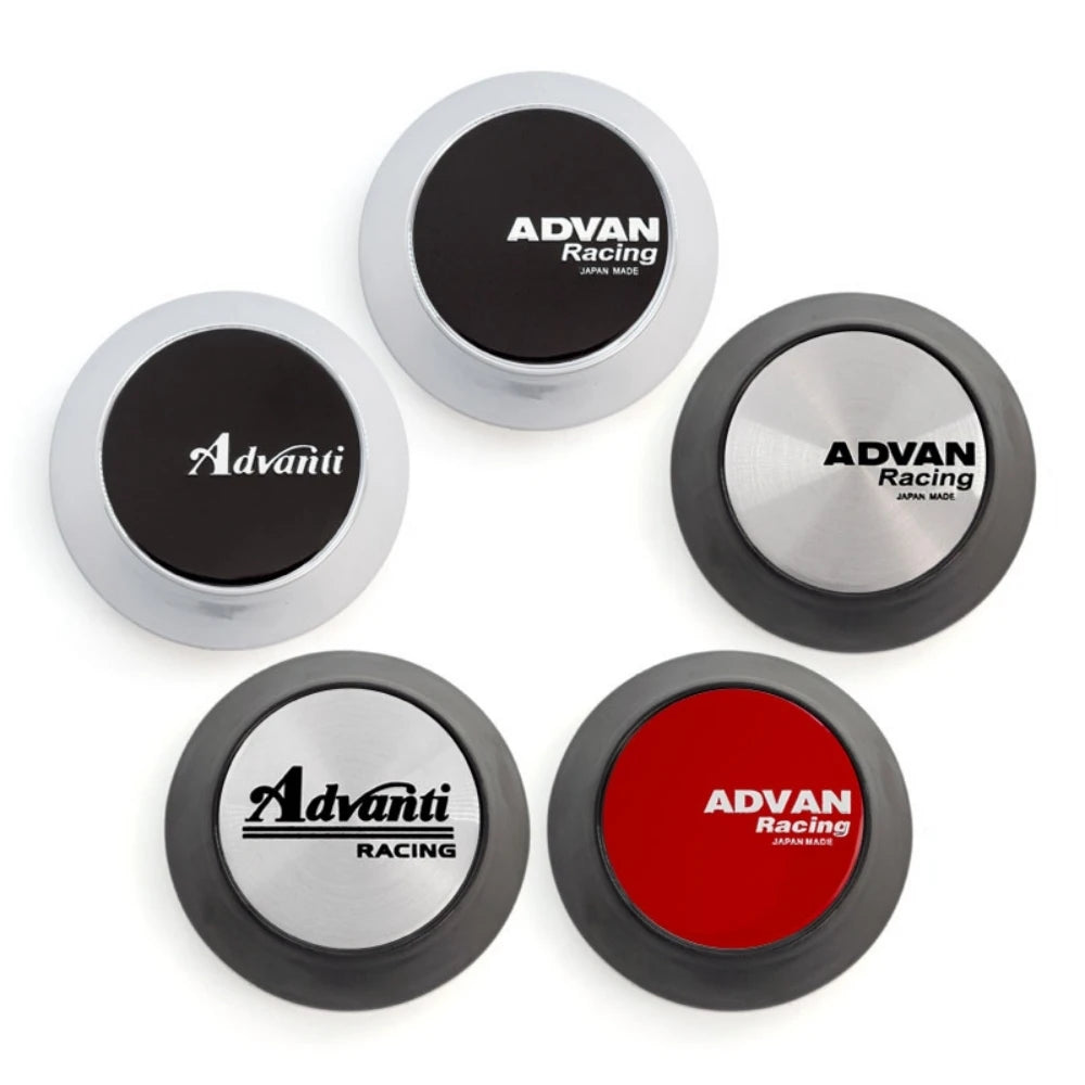 Advan Racing Advanti Japan Emblem Logo Car Wheel Center Caps Rim Centre Hub Cover Styling Accessories