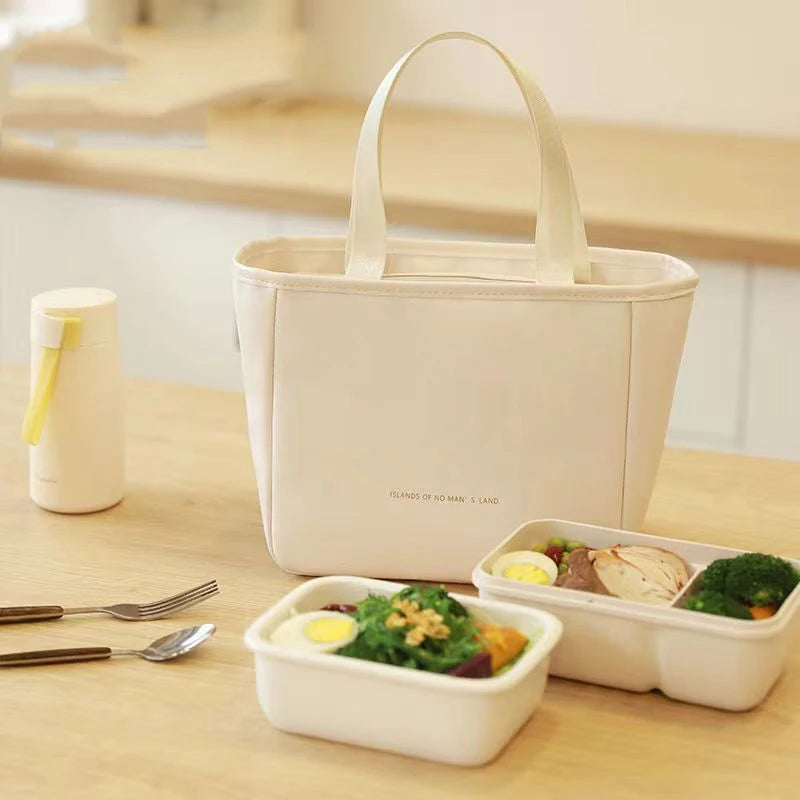 New Fashion Women Tote Lunch Bags Outdoor Picnic Bento Lunchbox Cosmetic Storage Insulation Bag Portable Food Cooler Thermal Bag