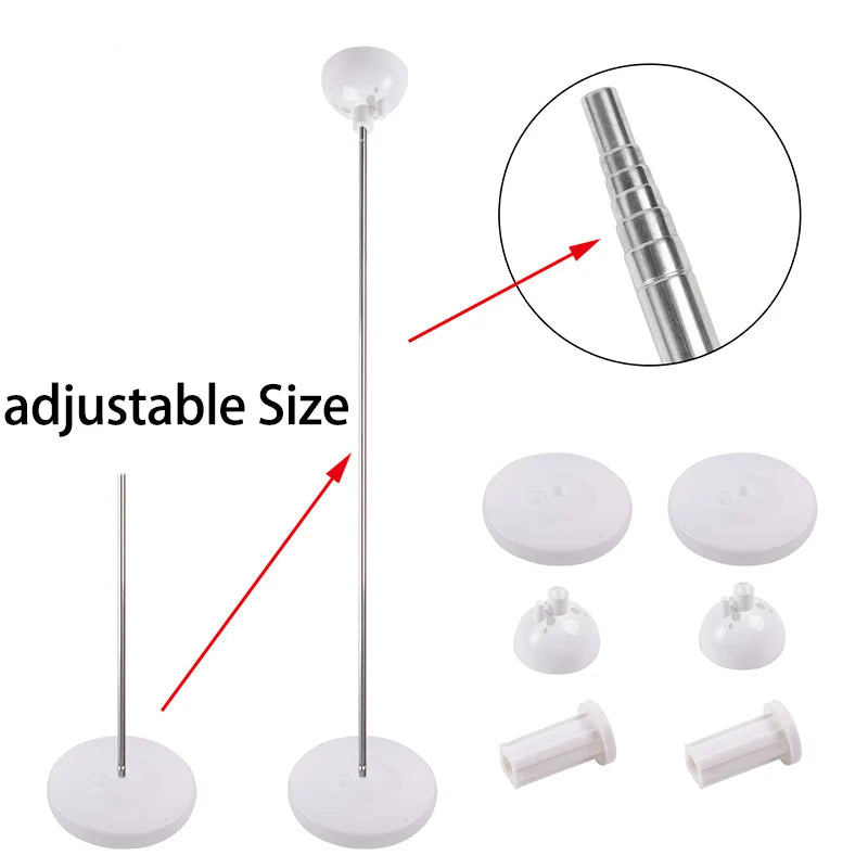 Adjustable Balloon Column Stand Metal Balloon Stand Holder with Plastic Base for Wedding Decor Birthday Baby Shower Party