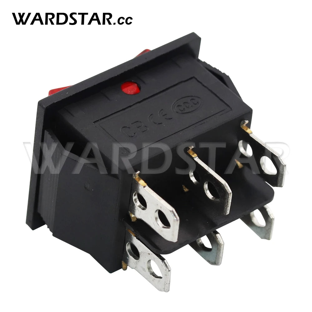 Boat Rocker Switch KCD4 6Pin 2 Position Self Reset Toggle Switch ON-OFF 16A 250VAC/20A 125VAC